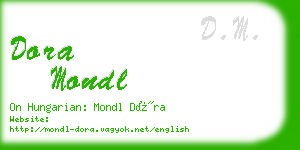 dora mondl business card